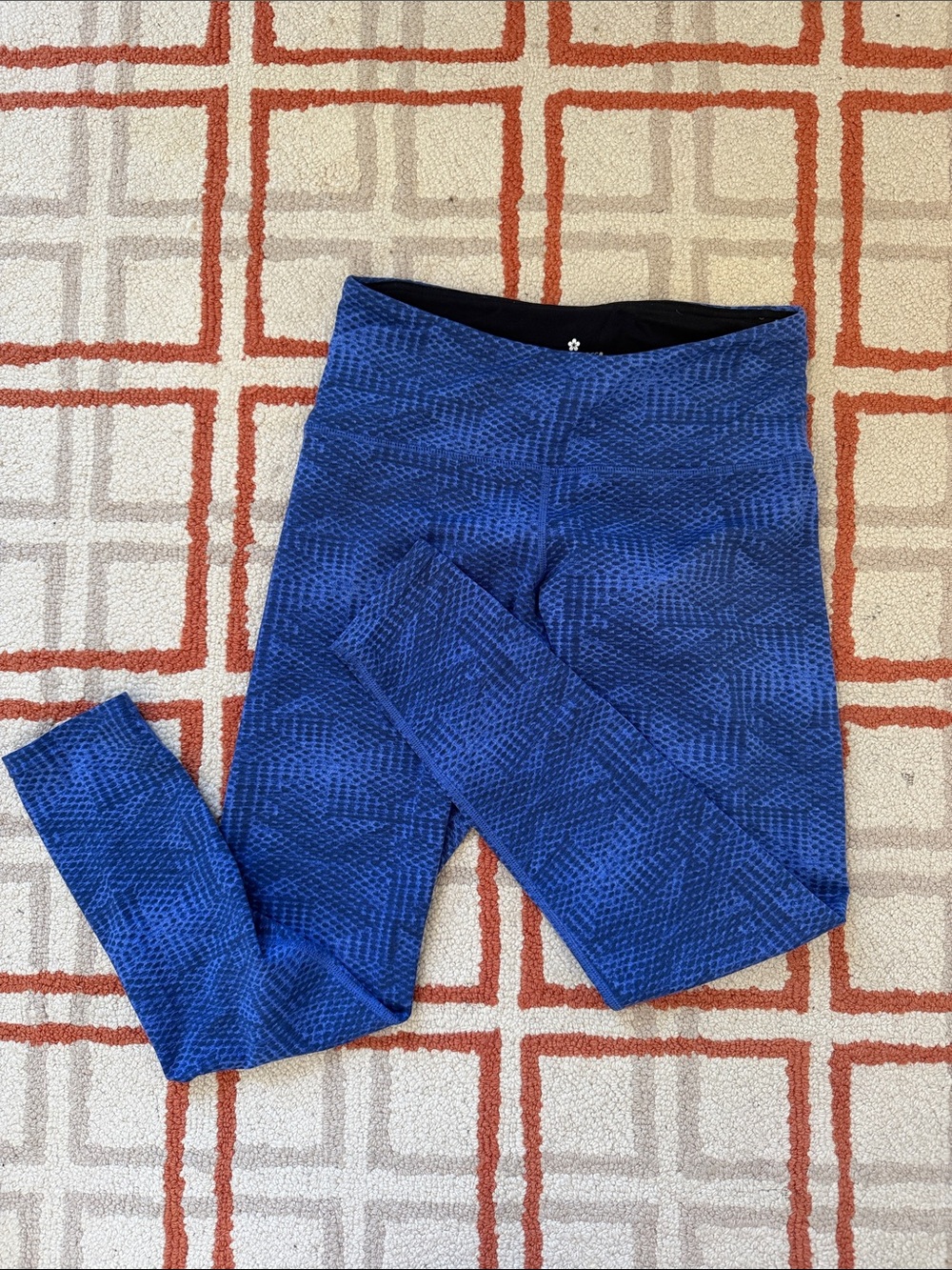Tuff Athletics Blue Textured Performance Leggings